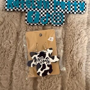 NEW HANDMADE WOOD EARRINGS